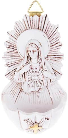 of Holy Water Font Resin Catholic Holy Water Font for Entrance Home Home Wall Hanging Decor First Communion Confirmation Housewarming Catholic