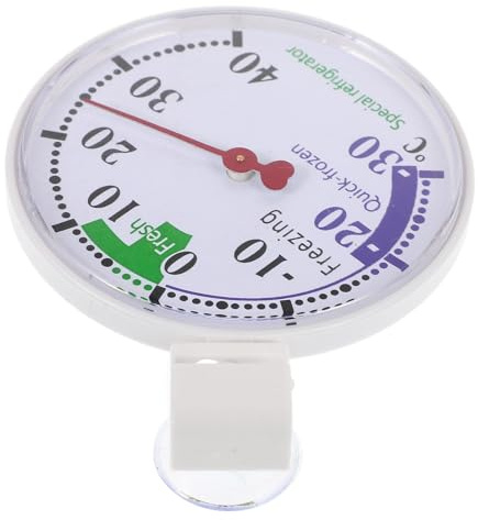 HOODANCOS Termómetro para Congelador y Refrigerador Indicador de Temperatura de Plástico Esfera Grande Rango 30 a 40 °C Monitor de Temperatura para Conservación de Alimentos
