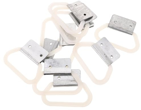 SHINEOFI Asas Metálicas para Cubos de Basura de Exterior, 10 Unidades, Manijas Resistentes Superficie Texturizada para Mejor Agarre, Repuestos Duraderos para Contenedores y Cajas