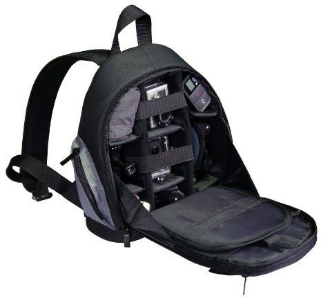 GEM Case for GoPro HERO6 Camera Black - Backpack Perfect for Outdoor Sports, Travel and Storage - Fully Customizable - Integrated Weather Cover for Maximum Protection Grey