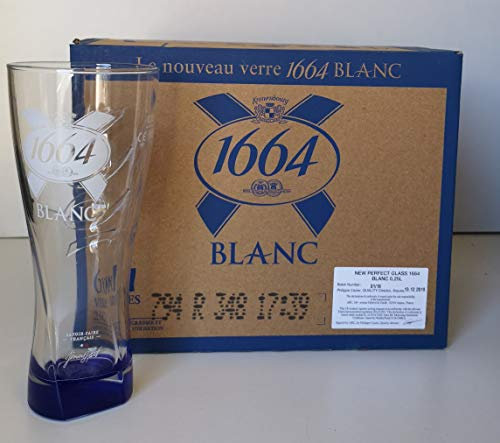Lots de 6 Verres à bières 1664 Blanc 25 cl