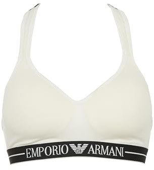Emporio Armani Reggiseno a Triangolo Imbottito da Donna, Bianco, XS