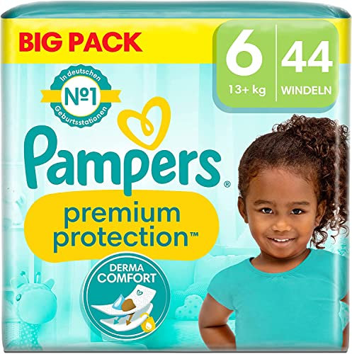 Pampers Premium Protection Size 6, 44 Nappies, 13 kg+ (Alte Version)