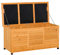 Outsunny Baúl de Almacenaje Exterior 284L Arcón de Jardín de Madera Impermeable con Tapa Abrible y Diseño Persiana 127x56x60 cm Natural