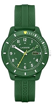 Lacoste Analog Quarzuhr für Kinder Kollektion Mini Tennis mit Grünes Silikonarmband - 2030055