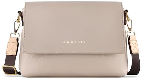 bugatti Ella borsa a spalla da donna, borsa a tracolla in pelle sintetica beige
