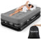 Lewondr Luftbett 1 Person mit Eingebauter Pumpe, 191x99x46CM Komfort Aufblasbare Matratze, 2 Min Luftmatratze Selbstaufblasend Luftbett für Camping Haus Gäste Reisen(250kg MAX), Grau