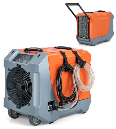 GOPLUS Byggtork, 85 l/dag, stor luftavfuktare, automatisk avstängning, med avloppsslang, pump, digital display, avtagbart filter, 24-timmars timer, byggtork, källare, torkanläggning