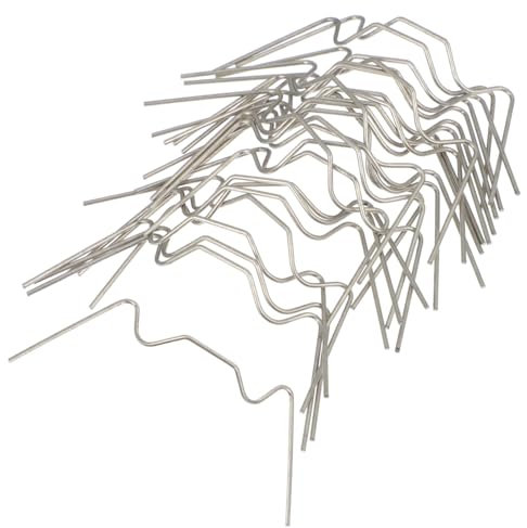 SUPVOX 50 Pièces Ongle Cerceaux Grille Spectre Souder Clips De Fixation De Vitre Corde Cloche Crochet à Effet De Agrafe De Jardin Serrer Bâche Clips De Type w Silver