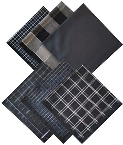DHSUN Stofftaschentücher herren Herrentaschentücher aus Baumwolle,einstecktuch 6er Pack Klassische taschentücher stoff herren mit Karomuster, vielseitig einsetzbar taschentücher herren 43X43cm