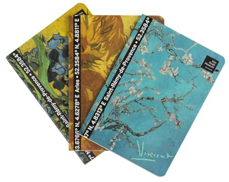 Grupo Erik - Lot de 3 Carnets Van Gogh Carnet de Notes A6, Cahier de Notes