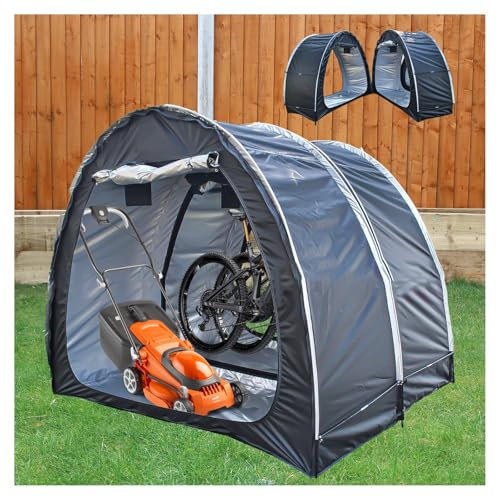 Fxiaobin 2 PCS Box Biciclette può Essere Giuntato Box Biciclette da Esterno Proteggi da Vento,Pioggia,Neve,Polvere Capannone per Esterno Casetta da Giardino,Black