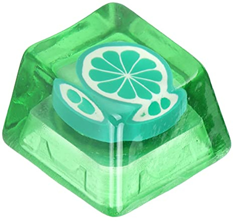 BONKZEBU Resin Keycap Handgjord Ljus Färg Universal Mekaniskt Tangentbordstillbehör för Snygga Användare (kalk)