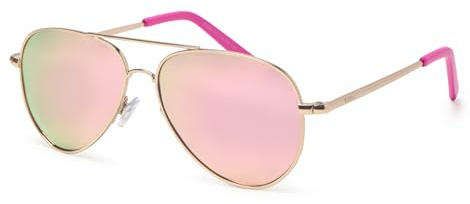 Kiddus Occhiali da Sole Polarizzati Bambino Bambina 9 10 11 12 Anni, UV400 CAT3, Protezione Solare Junior, Montatura in Metallo Resistente, CE ISO REACH