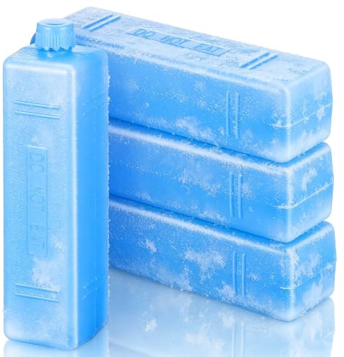Toddmomy 4 Pièces Blocs Réfrigérants Longue Durée, Pain de Glace pour Isotherme Et Glacière, Accumulateur de Froid Réutilisable pour Ventilateur Rafraîchisseur D’air, Pack Camping Aliments