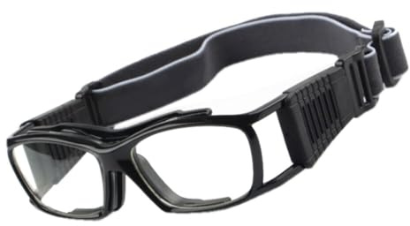 EnzoDate Vintage Basketball Glasses Slimfit Protective Safety Sports Goggles (Black)