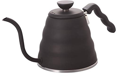 Hario Bouno VBK-120-MB V60 - Hervidor de café con cuello de cisne (1,2 L/1200 ml), color negro