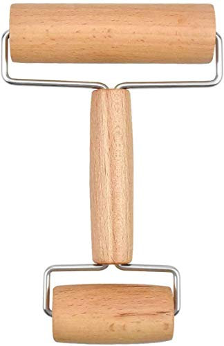 Pinsheng Mattarello in legno, rRullo Stendipasta in Legno, utensili da cucina a rullo liscio in legno naturale ideali per pasta da forno, pizza, torta, pasticcini, tagliatelle e biscotti