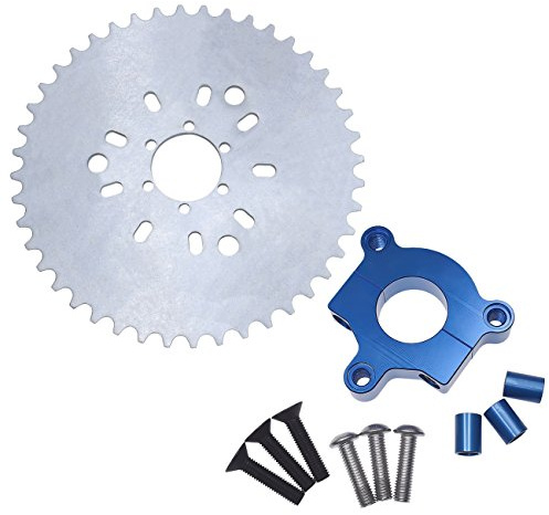 Simachine 44T Sprocket 1.5in Blue CNC Adapter for 415 Chain Motorized Bicycle 50cc 60cc 80cc