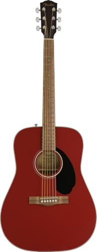 Fender CD-60 Dreadnought Beginner Acoustic Guitar, Spruce Top, Cherry