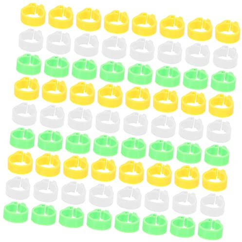 BCOATH 300stücke Vogelbeinringe Kunststoff Taubenringe Papageienfußringe Geflügelbeinringe Hühnerbeinringe Für Enten Hühner Hennen Tauben