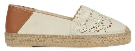 Geox Sandalo da Donna D Lampedusa D Espadrille Wedge, Tortora, 39 EU