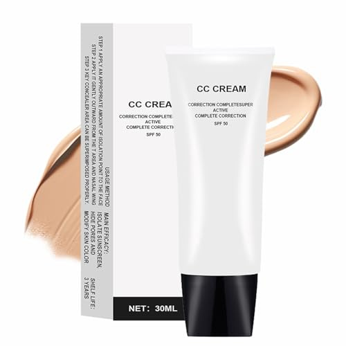 CC Cream, superaktiv fullständig korrigering, FPS 50, 1,0 fl oz (naturlig, 30 ml)