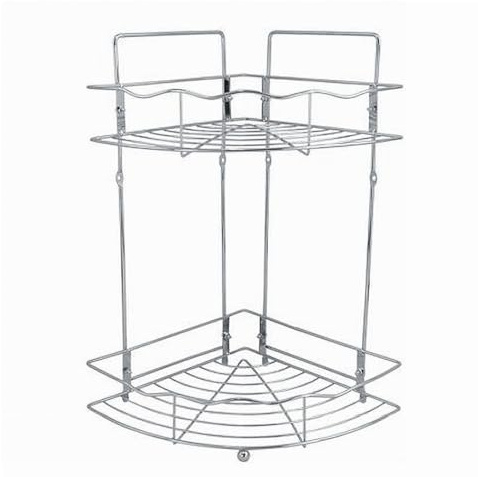 OISE ART STORE Trade Shop - Mensola Angolare Doccia A 2 Ripiani Portaoggetti in Metallo Scaffale Bagno 59259 -