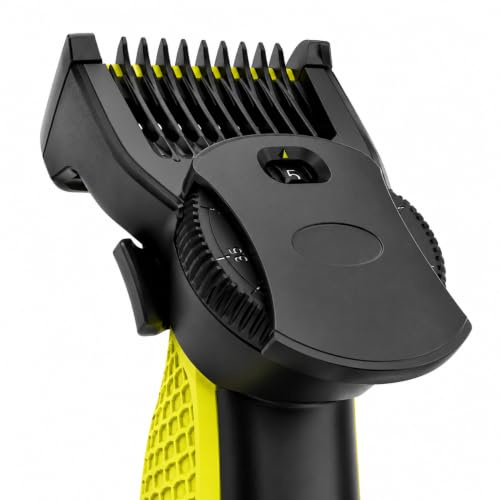 Giulia Beauty Patented Comb V2 Compatible with One Blade Face+Body QP2520,QP2530,QP2620,QP2630,QP27,QP28, with Skin Protector, Body Comb, Brush - 14 Cutting Heights - Patent : 015048382-0001