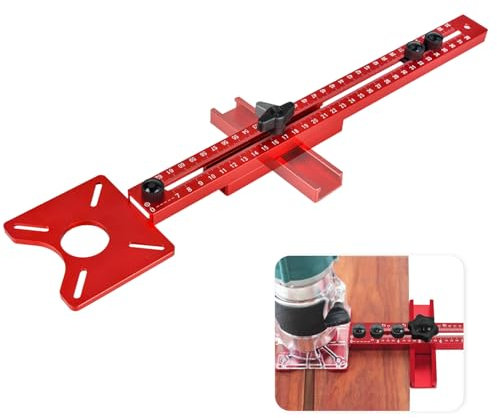 Support de Rainure de Toupie, Accessoire de Toupie Réglable Dispositif de Coupe de Cercle de Toupie Dispositif de Toupie Multifonctionnel Réglable En Alliage D'aluminium Pour Le Travail du Bois