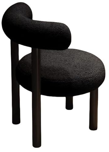 Moderna sedia nera per il trucco per la camera delle ragazze, elegante sgabello da toilette per armadio, soluzione elegante per il trucco, elegante sedia da toeletta