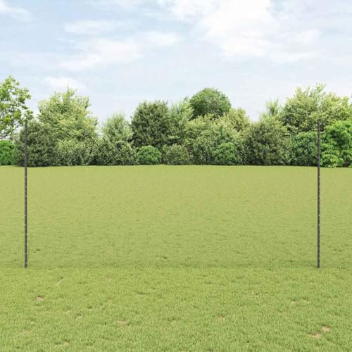 Recinzione a bastoncini, grigio 1,5 x 50 m, recinzione esterna per campeggio e stagno