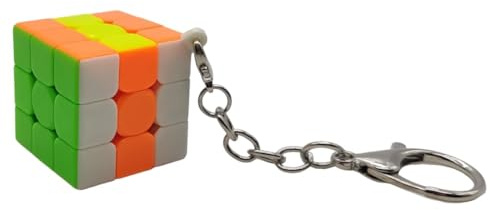 Logica Juegos – Llavero Cubo Mágico 3x3 Stickerless – Cubo Speedcubing – Mini Cubo 3x3 – Regalo speedcuber
