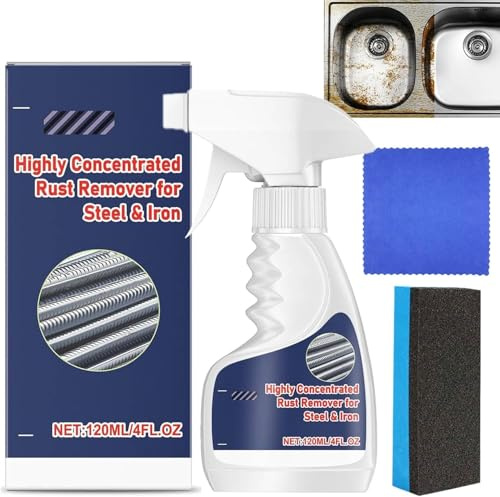 Heavy-Duty Metal Rust Remover, Rust Remover for Steel & Iron, Powerful Rusts Removal for Metal Surfaces, Multifunctional Rusts Removal Spray, Wide Range of Applications (1PC)