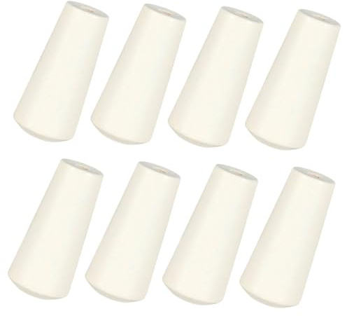 ADOCARN Pomelli per Corde Tende Accessori Semplici ed Eleganti in Legno Bianco 8 Pezzi Soluzione Versatile per Tende e Persiane a Casa per Confortevole