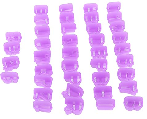 BAFOVY 40 St Alfabetsnummer Cookies Cutter Plastkexformsats med Handtag 26 Bokstäver 9 Siffror 5 Märken för Att Baka Fondant Choklad DIY för Barnfamiljer