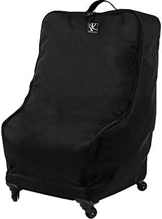 J.L. Childress Spinner Wheelie Deluxe Car Seat Travel Bag, Black, One Size, 1 Count (Pack of 1)