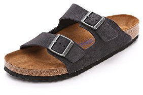 Birkenstock Arizona Sfb, Herren Sandalen, Grau (Velvet Gray Velvet Gray), 45 EU