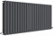 Nuie HLA40D Revive Modern Home Wall Mount Designer Horizontal Double Panel Radiator, 600mm x 1398mm x 78mm, Anthracite