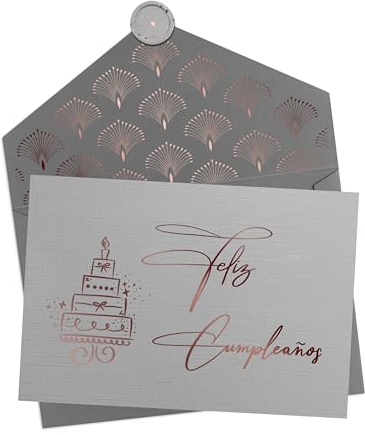 Joli Coon Tarjeta cumpleaños - Feliz cumpleaños - Tarjeta felicitacion con sobre y un sello de cera