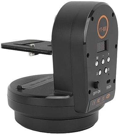 Testa Panoramica Motorizzata e Inclinabile, YT800 Testa Panoramica Elettronica con Rotazione a 360°, Testa Panoramica Elettronica, Smartphone con Fotocamera Testa Treppiede