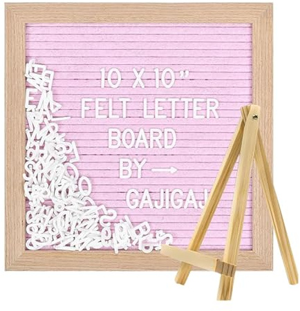 Tablero de letras con letras, tablero de letras de madera, tablero de mensajes multipropósito de fieltro, tablero de letras cuadrado estable, decoración de moda para el hogar, el trabajo, el día