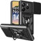 BOKYAS Coque pour Xiaomi Redmi Note 14 4G avec Cache Webcam & Support Annulaire à 360 Degrés, Anti-Chute Étui Housse Compatible avec Support De Voiture Magnétique, Noir