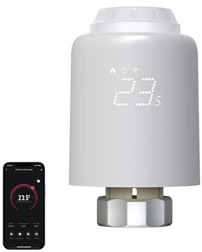 ROB Radiatortermostat wifi trådlös fjärruppvärmning, temperaturregulator, termostat för radiatorer