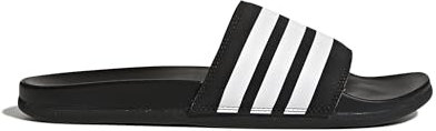 adidas Herren Adilette Comfort Pantoletten Sandalen, Schwarz Weiß Schwarz, 43 EU