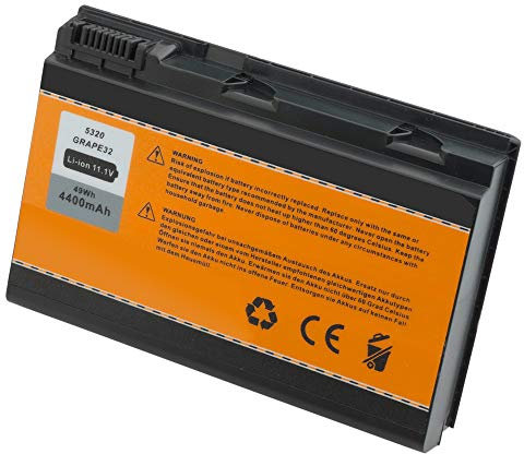 PATONA Akku kompatibel mit Acer Extensa 5620G 5210 5220 5620Z CONIS71 TM00741 TM00751 GRAPE32 GRAPE34 11,1 V / 4400mAh 5310-400508Mi, 5320-2518, 5520-401G12