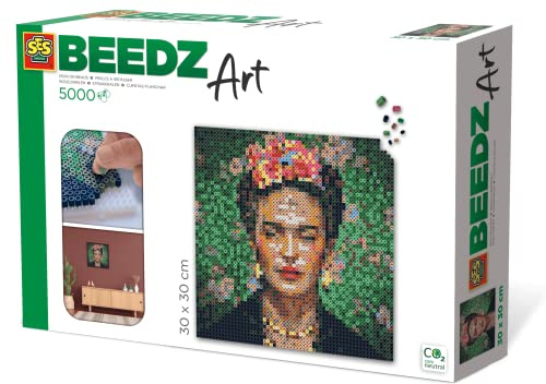 SES Creative Beedz Art – Frida Kahlo strykpärlset – 5 000 pärlor, 4 paneler, konsthantverksset, lämplig från 12 år