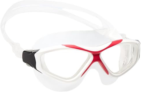 Watery Anti-Fog Schwimmmaske für Erwachsene, Jugendliche, Damen, Herren - Schwimmmaske mit Großen Gläsern - UV-Schutz, Selbstjustierend - Taucherbrille in vielen Farben - FreiSchwimmen in open water