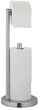 Relaxdays Support pour Le Papier Toilette, Barre pouvant Stocker 3 Rouleaux, Non Fixe, Acier INOX, HD 53x0,5 cm, argenté
