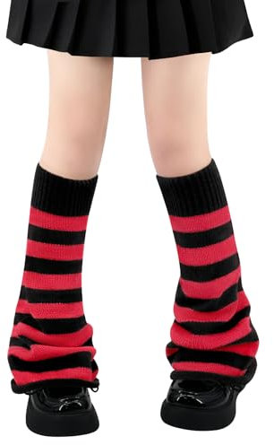 Olreco Kawaii Y2K Harajuku Beinstulpen für Mädchen und Frauen - Niedliche und Goth Lolita Beinstulpen